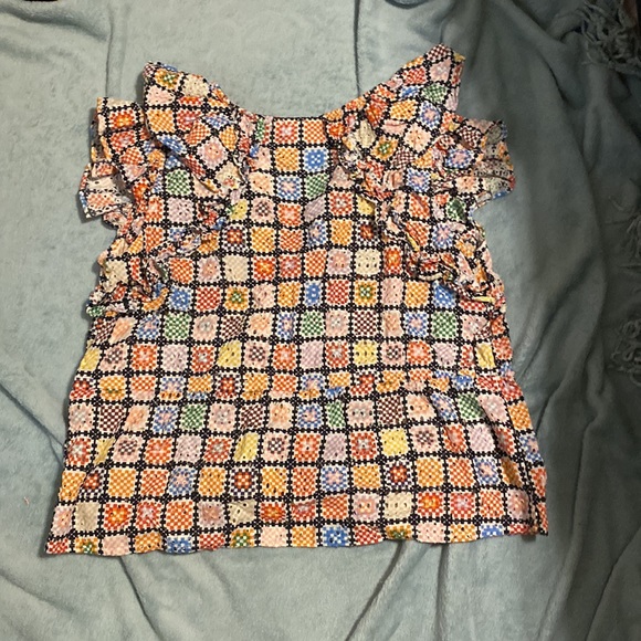 Anthropologie rainbow checker shirt - Picture 4 of 4